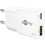 Goobay Φορτιστής Χωρίς Καλώδιο GaN με Θύρα USB-A και Θύρα USB-C 30W Power Delivery Λευκός (75738) - Image 2