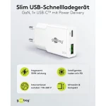 Goobay Φορτιστής Χωρίς Καλώδιο GaN με Θύρα USB-A και Θύρα USB-C 30W Power Delivery Λευκός (75738) - Image 4
