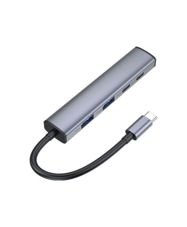 Conceptronic Hub 4 Θυρών USB 3.2 με σύνδεση USB-C Γκρι HUBBIES22G