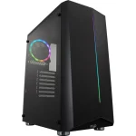 FSP/Fortron CMT151 Gaming Midi Tower Κουτί Υπολογιστή με Πλαϊνό Παράθυρο και RGB Φωτισμό Μαύρο POC0000110