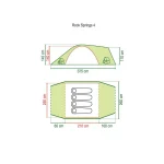 Coleman Rock Springs 4 Σκηνή Camping Igloo Πράσινη με Διπλό Πανί 4 Εποχών για 4 Άτομα 375x260x140εκ. 468294 - Image 4