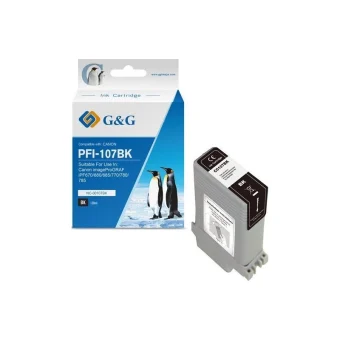 G&G Συμβατό Μελάνι Εκτυπωτή InkJet Canon PFI107BK 130ml Μαύρο 1τμχ 13706