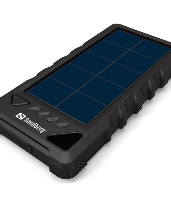 Sandberg Outdoor Ηλιακό Power Bank 16000mAh με Θύρα USB-A και Θύρα USB-C Μαύρο 420-35