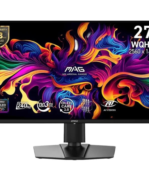 MSI MAG 274QP QD-OLED X24 QD-OLED HDR Monitor 26.5" QHD 2560x1440 240Hz με Χρόνο Απόκρισης 0.03ms GTG