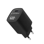 Gembird Φορτιστής Χωρίς Καλώδιο με Θύρα USB-C 60W Power Delivery / Quick Charge 3.0 Μαύρος (TA-UC-1C-PD60LCD-01-BK)