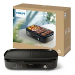 Philips Επιτραπέζια Ηλεκτρική Ψησταριά Λείας και Αυλακωτής Πλάκας 2400W 46.4x34εκ. HD6210/90 - Image 4