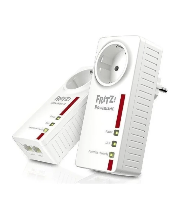 AVM Fritz! 1220E Powerline Διπλού Kit για Ενσύρματη Σύνδεση με Passthrough Πρίζα και 2 Θύρες Gigabit Ethernet 20002737
