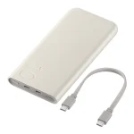 Samsung Power Bank 10000mAh 25W με 2 Θύρες USB-C Μπεζ EB-P3401XUEGWW