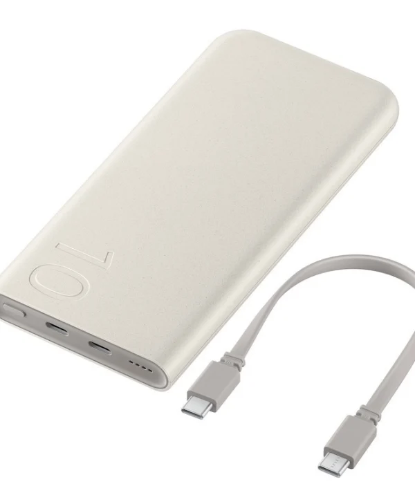 Samsung Power Bank 10000mAh 25W με 2 Θύρες USB-C Μπεζ EB-P3401XUEGWW