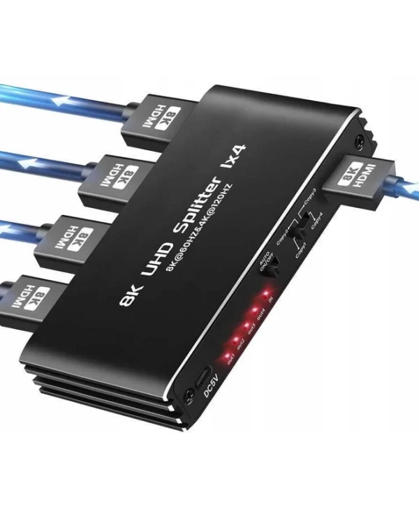 Hdmi 2.1 Splitter 1x4 Ultra Hd Hdcp 2.3 8k60hz 4k 120hz 4 Tv 16950
