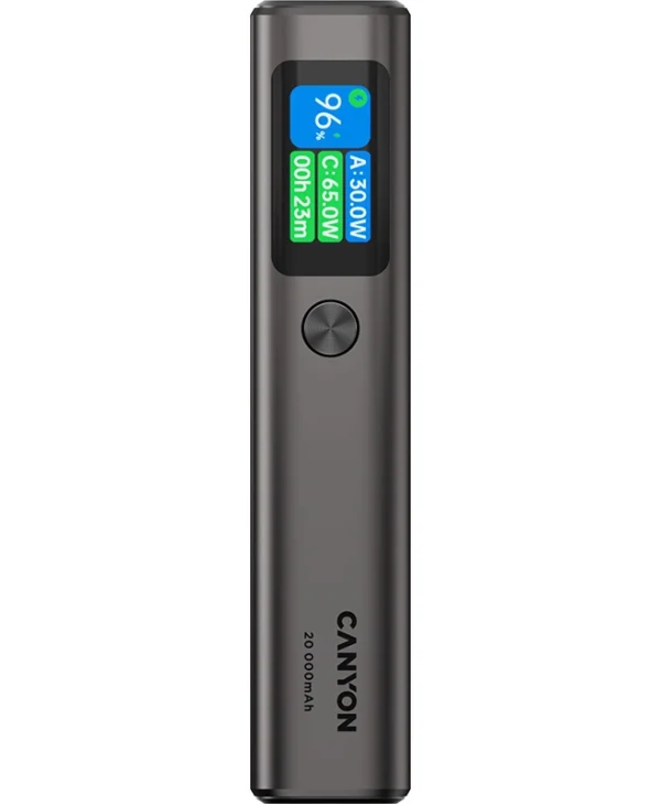 Canyon OnPower 230 20000mAh 130W με Θύρα USB-A και 2 Θύρες USB-C Power Delivery Γκρι CNS-CPB230DG