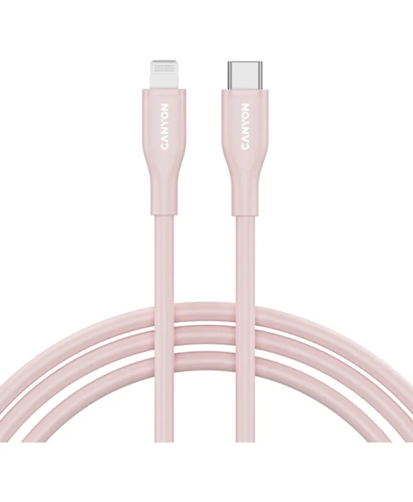 Canyon USB-C to Lightning Cable 60W Ροζ 1m (CNS-CLNM60SC10PS)