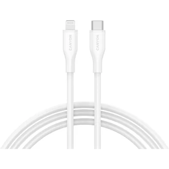 Canyon USB-C to Lightning Cable 60W Λευκό 1m (CNS-CLNM60SC10W)