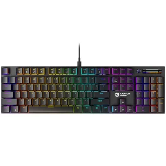 Canyon GK-55 Gaming Μηχανικό Πληκτρολόγιο με Custom Red διακόπτες και RGB φωτισμό (Αγγλικό US) CND-SKB55-US