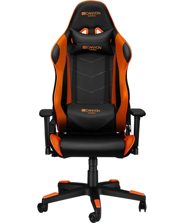 Canyon Deimos Καρέκλα Gaming Δερματίνης με Ρυθμιζόμενα Μπράτσα Πορτοκαλί CND-SGCH4