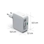 HAMA Φορτιστής Χωρίς Καλώδιο GaN με Θύρα USB-C 65W Power Delivery / Quick Charge 3.0 Λευκός (00201957) - Image 5