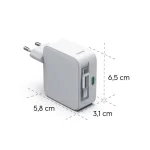 HAMA Φορτιστής GaN με Θύρα USB-C και Καλώδιο USB-C 30W Power Delivery Λευκός (00201956)
