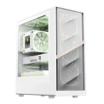 GameMax AERIS 330 MW Gaming Mini Tower Κουτί Υπολογιστή με Πλαϊνό Παράθυρο και RGB Φωτισμό Λευκό