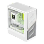 GameMax AERIS 330 MW Gaming Mini Tower Κουτί Υπολογιστή με Πλαϊνό Παράθυρο και RGB Φωτισμό Λευκό - Image 6