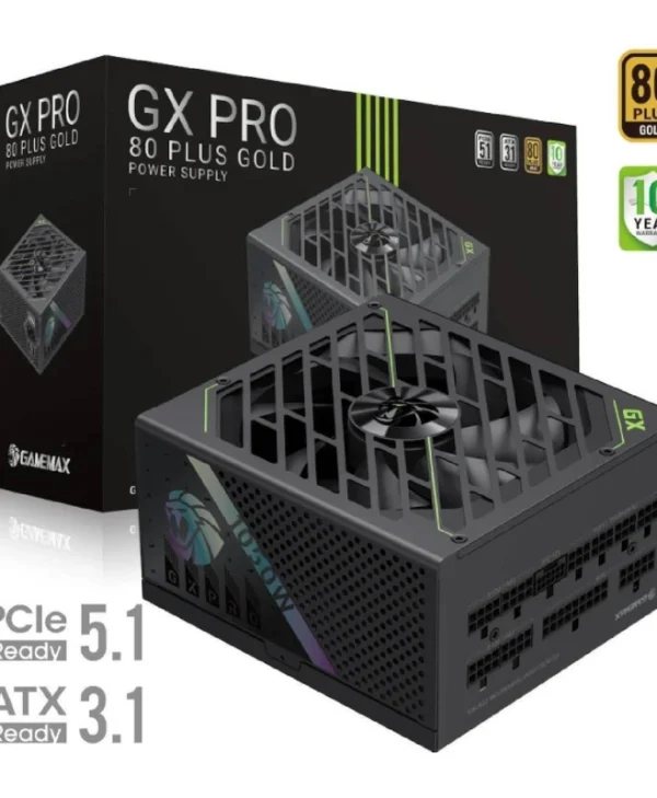 GameMax GX PRO 1050G 1050W Μαύρο Τροφοδοτικό Υπολογιστή Full Modular 80 Plus Gold