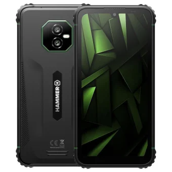 Hammer Ranger Dual SIM (6/128GB) Ανθεκτικό Smartphone Μαύρο-Πράσινο TEL001056