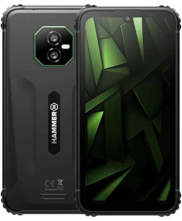 Hammer Ranger Dual SIM (6/128GB) Ανθεκτικό Smartphone Μαύρο-Πράσινο TEL001056