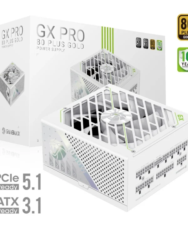 GameMax GX PRO 1050G 1050W Λευκό Τροφοδοτικό Υπολογιστή Full Modular 80 Plus Gold GX PRO 1050G WH