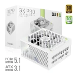 GameMax GX PRO 1250G 1250W Λευκό Τροφοδοτικό Υπολογιστή Full Modular 80 Plus Gold GX PRO 1250G WH