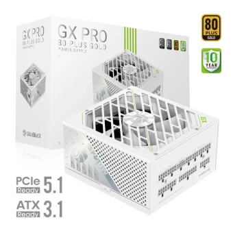 GameMax GX PRO 1250G 1250W Λευκό Τροφοδοτικό Υπολογιστή Full Modular 80 Plus Gold GX PRO 1250G WH