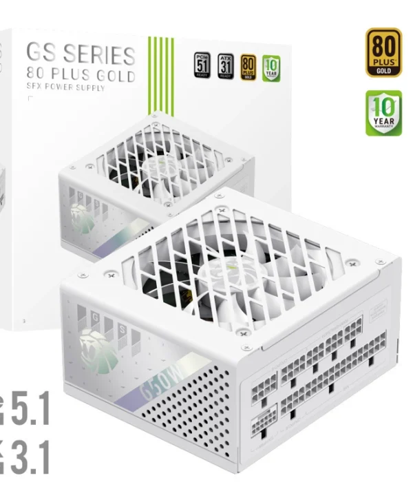 GameMax GS 650G 650W Λευκό Τροφοδοτικό Υπολογιστή Full Modular 80 Plus Gold GS 650G WH