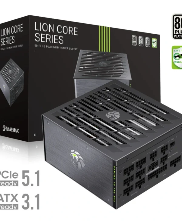 GameMax Lion Core 1200W Μαύρο Τροφοδοτικό Υπολογιστή Full Modular 80 Plus Platinum LION CORE 1200P