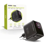 Mobile Origin Φορτιστής Χωρίς Καλώδιο GaN με Θύρα USB-A και Θύρα USB-C 65W Quick Charge 2.0 / Quick Charge 3.0 Μαύρος (PW3) MO-65WDCH-PW3 - Image 3