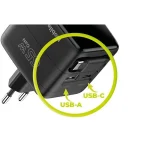 Mobile Origin Φορτιστής Χωρίς Καλώδιο GaN με Θύρα USB-A και Θύρα USB-C 65W Quick Charge 2.0 / Quick Charge 3.0 Μαύρος (PW3) MO-65WDCH-PW3 - Image 5