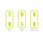 Mobile Origin Φορτιστής Χωρίς Καλώδιο GaN με 2 Θύρες USB-C 30W Power Delivery Λευκός (MO18) MO-GAN30W-MO18 - Image 4