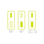 Mobile Origin Φορτιστής Χωρίς Καλώδιο GaN με Θύρα USB-A και Θύρα USB-C 30W Power Delivery Λευκός (MO16) MO-GAN30W-MO16 - Image 3