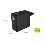 Mobile Origin Φορτιστής GaN με Θύρα USB-A και 2 Θύρες USB-C 140W Power Delivery Μαύρος (PW21) MO-140WDCH-PW21 - Image 8