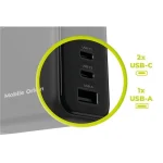 Mobile Origin Φορτιστής GaN με Θύρα USB-A και 2 Θύρες USB-C 140W Power Delivery Μαύρος (PW21) MO-140WDCH-PW21 - Image 13