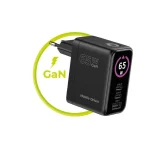 Mobile Origin Φορτιστής Χωρίς Καλώδιο GaN με Θύρα USB-A και 2 Θύρες USB-C 65W Power Delivery Μαύρος MO-65WDCH-PW20 - Image 3