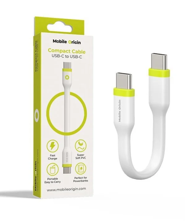 Mobile Origin USB 2.0 Cable USB-C male - USB-C 60W Λευκό 1m COMC-USBC-WHT