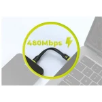 Mobile Origin USB 2.0 Cable USB-C male - USB-C 60W Μαύρο 0.10m COMC-USBC-BLK - Image 3