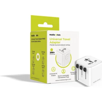 Mobile Origin Αντάπτορας Πρίζας σε Universal MO-UTRA-PW30-WHT