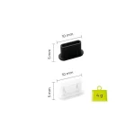 Mobile Origin Usb-c Dust Plug & Cleaning Brush Cl1 Black Clear Iphone Android Mo-cl1-blk-clr MO-CL1-BLK-CLR - Image 3