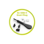 Mobile Origin Usb-c Dust Plug & Cleaning Brush Cl1 Black Clear Iphone Android Mo-cl1-blk-clr MO-CL1-BLK-CLR - Image 8