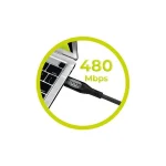 Mobile Origin USB 2.0 Cable USB-C male - USB-C 100W PD Μαύρο 1.5m MO-100WDC-CB2 - Image 10