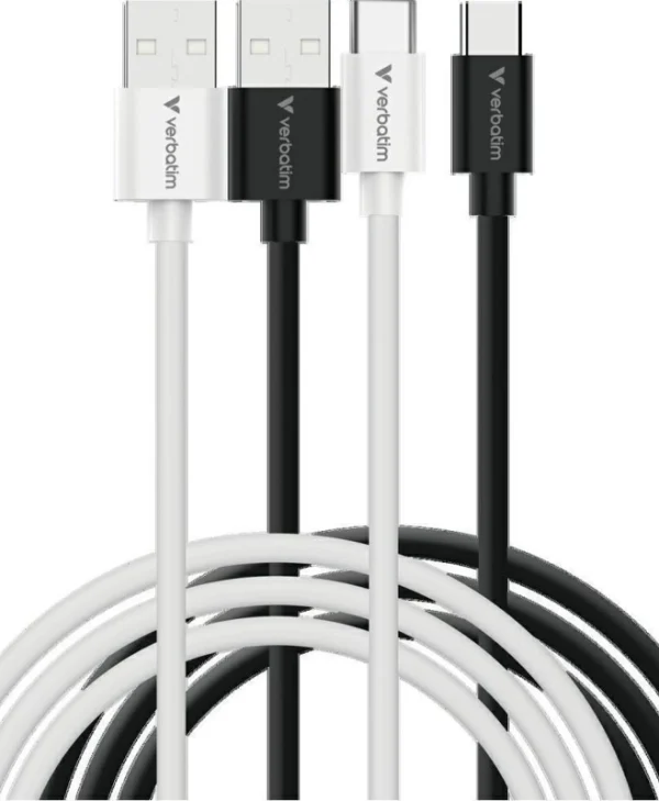 Verbatim USB 2.0 Cable USB-C male - USB-C 18W Μαύρο 32393 2τμχ