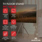 Maclean Energy MC-182 W Βάση Τηλεόρασης Δαπέδου έως 60kg Λευκό - Image 2