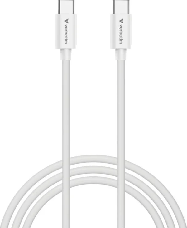 Verbatim USB 2.0 Cable USB-C male - USB-C 100W Λευκό 3m 32409
