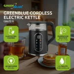 Green Blue Βραστήρας 1.7lt 2200W Μαύρος GB670 B - Image 7