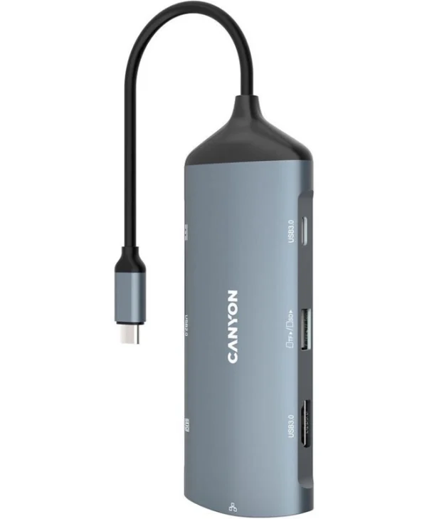 Canyon USB-C Docking Station με HDMI 4K PD Ethernet Γκρι (CNS-TDS15)
