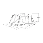Outwell Montana 6 Air Χειμερινή Σκηνή Camping Πράσινη για 6 Άτομα 620x470x225εκ. 697819 - Image 6